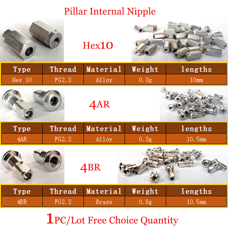 Spoke Nipple Brass - 1 adet/grup Pillar iç bisiklet konuştu